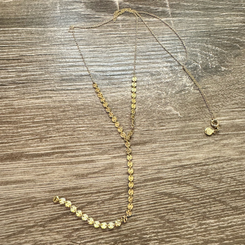 Gorjana gold lariat necklace